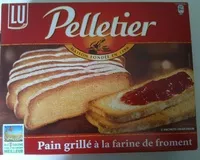 Mängden socker i Pain grillé à la farine de froment Pelletier