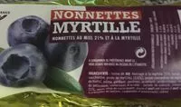 Mängden socker i Nonnettes myrtille