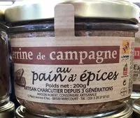 Mängden socker i Terrine de campagne au pain d'epices