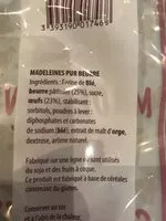 Mängden socker i Madeleines royales de Commercy