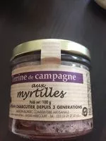 Mängden socker i Terrine de campagne aux myrtilles