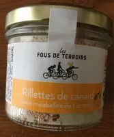 Mängden socker i Rillettes de canard mirabelles