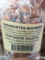 Mängden socker i Cacahuètes sucrées