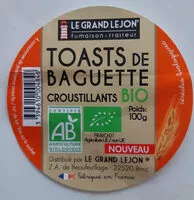 Mängden socker i Toasts de baguette BIO