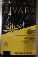 Mängden socker i Chocolat De Couverture Au Lait 40% En Fève Jivara