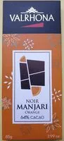 Mängden socker i Noir manjari orange 64% cacao