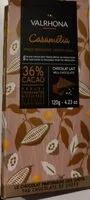 Mängden socker i Caramélia 36% perles craquantes biscuitées