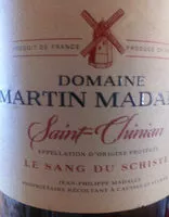 Mängden socker i domaine Martin madalle le sang du schiste
