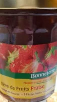 Mängden socker i Confiture De Fruits Fraise - Rêve De Fruits