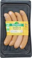 Mängden socker i Saucisses De Francfort X4