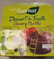 Mängden socker i Dessert de Fruits Pomme Myrtille