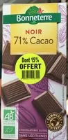 Mängden socker i Chocolat Noir 71% Cacao