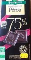 Mängden socker i Dégustation noir Pérou 75%
