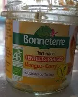 Mängden socker i Tartinade Lentilles rouges Mangue Curry