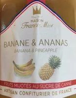 Mängden socker i Confiture banane et ananas