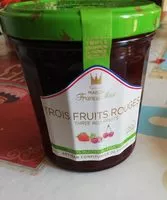 Mängden socker i Confiture 3 Fruits Rouges
