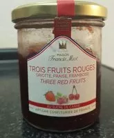Mängden socker i Trois Fruits Rouges, griotte, fraise, framboise