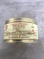 Mängden socker i Pâté de pays au poivre vert