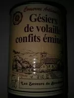 Mängden socker i Gésiers de volaille