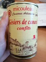 Mängden socker i Gésiers de canard confits