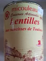 Mängden socker i Lentilles aux saucisses de Toulouse
