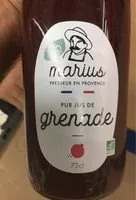 Mängden socker i Pur jus grenade bio Marius