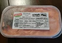 Mängden socker i Sorbet Fraise Mara des bois