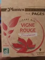 Mängden socker i Tisane bio vigne rouge