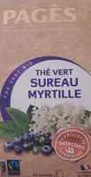 Mängden socker i Thé vert sureau myrtille