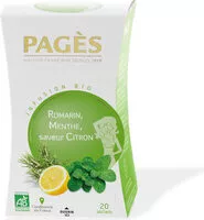 Mängden socker i INFUSION ROMARIN MENTHE CITRON BIO