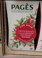 Mängden socker i Pagès thé noir saveur Grenade framboises