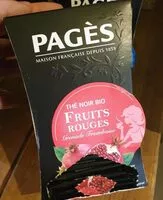 Mängden socker i Thé fruit rouge pagés bio