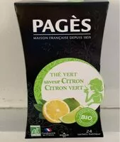 Mängden socker i Thé vert saveur Citron Citron vert