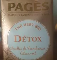 Mängden socker i Thé vert bio détox