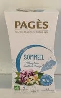 Mängden socker i Tisane Sommeil Marjolaine Feuilles d’Oranger