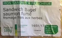 Mängden socker i Sandwich Bagel saumon fumé