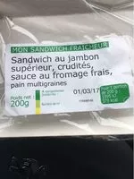 Mängden socker i Sandwich Jambon Crudites Fromage Frais