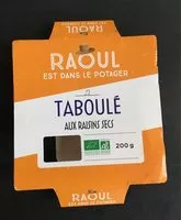 Mängden socker i Taboulé aux raisins secs