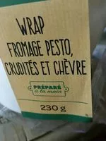 Mängden socker i Wrap fromage pesto crudités et chèvre
