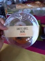Mängden socker i Carottes râpées, raisins