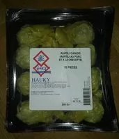 Mängden socker i Raviolis chinois porc et crevette