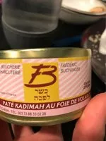 Mängden socker i Paté kadimah au foie de volaille