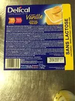 Mängden socker i Delical Creme Dessert HP-HC Sans Lact. vanille 4X125G