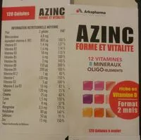 Mängden socker i AZINC - Forme et vitalité
