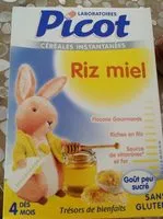 Mängden socker i Céréales riz miel