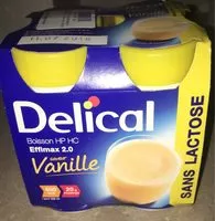 Mängden socker i Delical Effimax 2.0 Vanille 4X200ML