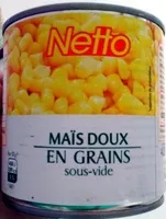 Mängden socker i Maïs doux en grains sous-vide