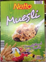 Mängden socker i Muesli croustillant aux fruits