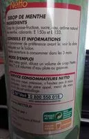 Mängden socker i Sirop de Menthe