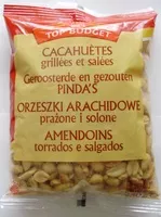 Mängden socker i Cacahuètes grillées et salées